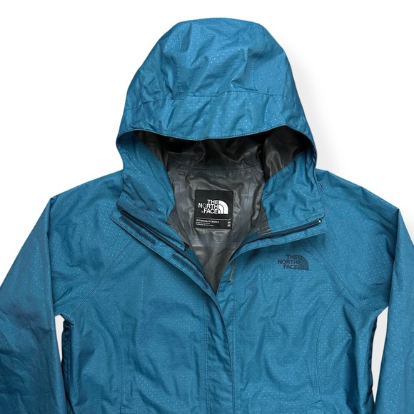 The North Face Jacket Women's Medium Blue HyVent 2.5L Hooded Waterproof Rain - Picture 4 of 16